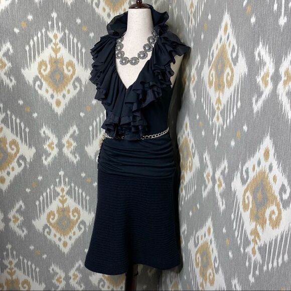 Ralph Lauren Black Angora Sweater Knit Tulip Skirt - Picture 6 of 16